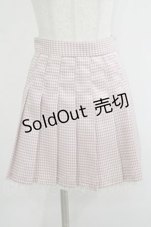 画像: Ank Rouge / ギンガムプリーツミニスカート M ピンク H-25-10-01-1038-CA-SK-NS-ZH