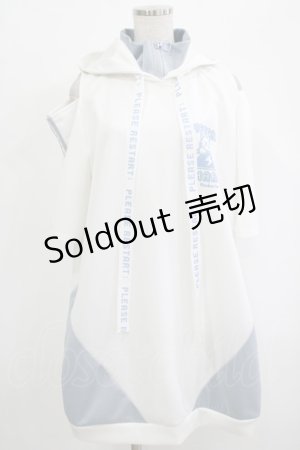 画像: NOEMIE / ねこ耳配色オープンショルダージャージ Free オフ/サックス H-25-10-01-1047-GO-TO-NS-ZH