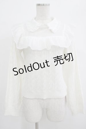 画像: evelyn / フリル襟ニット Free オフ H-25-10-01-1056-LO-TO-NS-ZH