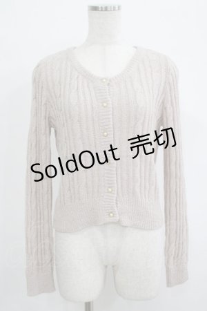 画像: Ank Rouge / パールボタンカーディガン M ベージュ H-25-10-01-1064-CA-TO-NS-ZH