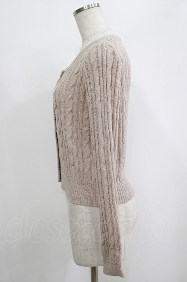 画像2: Ank Rouge / パールボタンカーディガン M ベージュ H-25-10-01-1064-CA-TO-NS-ZH (2)