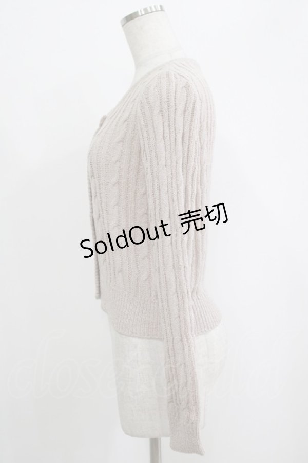 画像2: Ank Rouge / パールボタンカーディガン M ベージュ H-25-10-01-1064-CA-TO-NS-ZH (2)