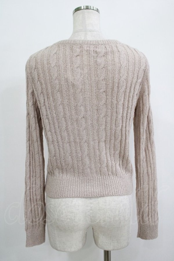 画像3: Ank Rouge / パールボタンカーディガン M ベージュ H-25-10-01-1064-CA-TO-NS-ZH (3)