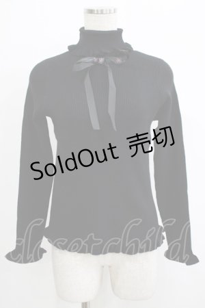 画像: m petit by misako / サンリオキャラクターズコラボ クロミ ニットプルオーバー S ブラック H-25-10-01-1065-LO-TO-NS-ZH