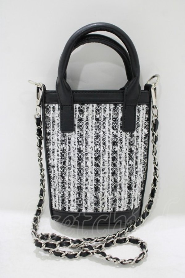 画像3: evelyn / ツイードショルダーバッグ  ブラック H-25-10-01-1068-LO-BG-NS-ZH (3)