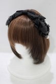 画像1: Angelic Pretty / Prima Ribbonカチューシャ  ブラック H-25-10-01-1080-AP-AC-NS-ZH (1)