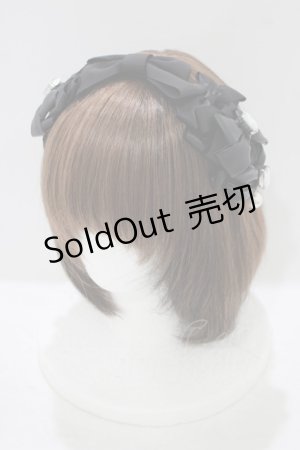 画像: Angelic Pretty / Prima Ribbonカチューシャ  ブラック H-25-10-01-1080-AP-AC-NS-ZH