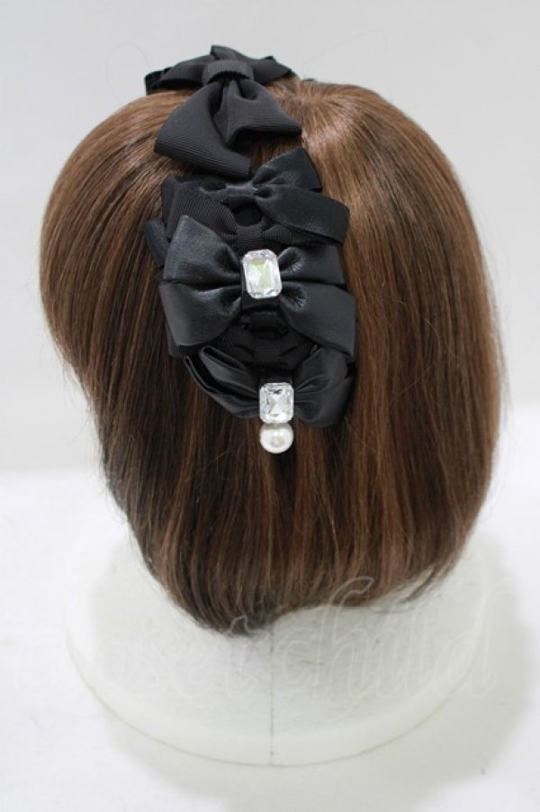 画像2: Angelic Pretty / Prima Ribbonカチューシャ  ブラック H-25-10-01-1080-AP-AC-NS-ZH (2)