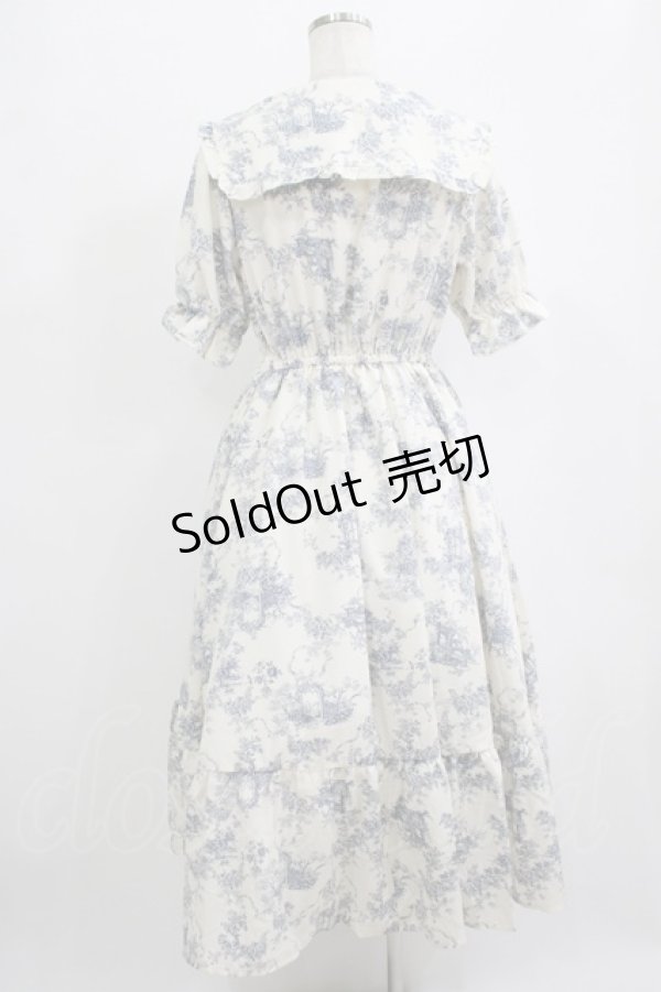 画像3: m petit by misako / トワルドジュイOPハンソデ M オフ/サックス H-25-10-01-1008-LO-OP-NS-ZH (3)