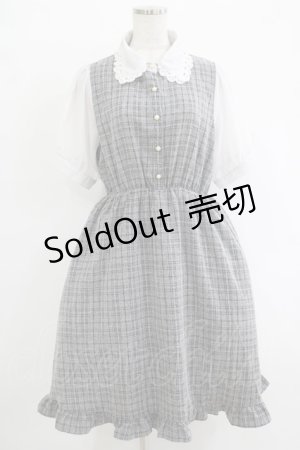 画像: axes femme POETIQUE / チェックワンピース M グレー H-25-10-01-1010-AX-TO-NS-ZH