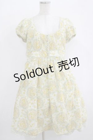 画像: Cherir la femme / オリプリワンピース M グリーン H-25-10-01-1022-LO-OP-NS-ZH