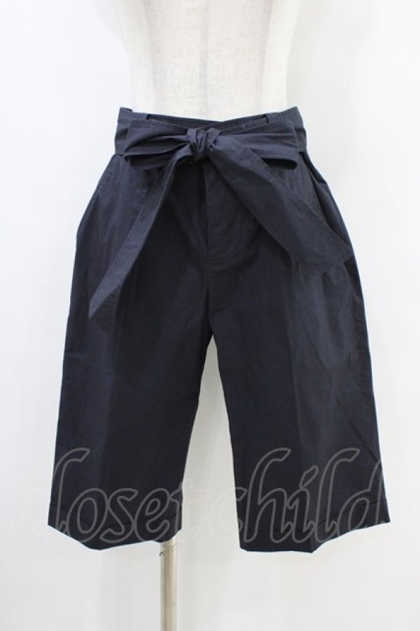画像1: Jane Marple / リボンベルト付パンツ  ネイビー H-25-10-01-010-JM-PA-KB-ZH (1)