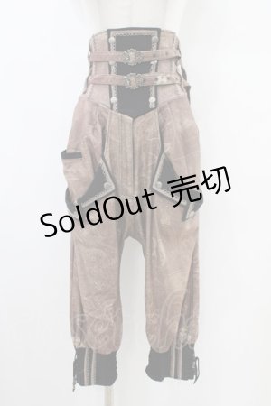 画像: Ozz oneste / プリントコルセットパンツ  茶 H-25-10-01-013-OO-PA-KB-ZH