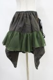 画像3: STEAM / イレギュラーフリルミニスカート  茶×カーキ H-25-10-01-014-HN-SK-KB-ZH (3)