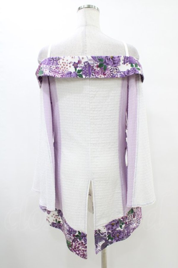 画像2: Qutie Frash / オフショルカーデ  パープル H-25-10-01-017-QU-TO-KB-ZH (2)