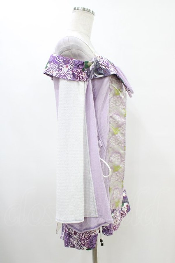 画像3: Qutie Frash / オフショルカーデ  パープル H-25-10-01-017-QU-TO-KB-ZH (3)