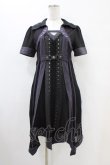 画像1: Ozz oneste / 薔薇刺繍レイヤードワンピース  黒×紫 H-25-10-01-019-OO-OP-KB-ZH (1)