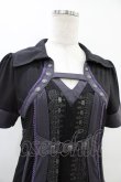 画像4: Ozz oneste / 薔薇刺繍レイヤードワンピース  黒×紫 H-25-10-01-019-OO-OP-KB-ZH (4)