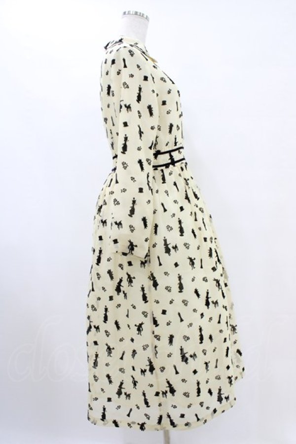 画像3: Jane Marple / Queen Aliceリボントリムドレス M カスタード×ブラック H-25-10-01-025-JM-OP-KB-ZH (3)