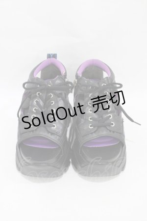 画像: 【SALE】YOSUKE / 厚底サンダル M ブラック H-25-10-02-001-PU-SH-KB-ZTK022