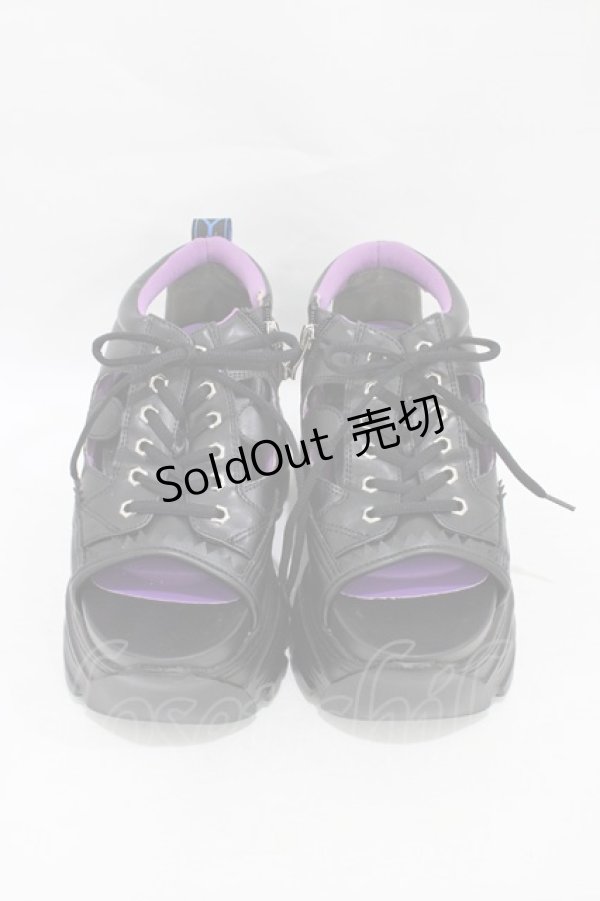 画像1: 【SALE】YOSUKE / 厚底サンダル M ブラック H-25-10-02-001-PU-SH-KB-ZTK022 (1)