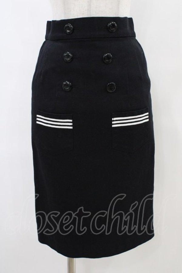 画像1: MILK / Sailorタイトスカート  ブラック H-25-10-02-039-ML-SK-KB-ZH (1)