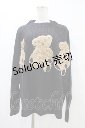 画像: Candy Stripper / CANDY BEARS KNIT  ブラック H-25-10-02-046-PU-TO-KB-ZH