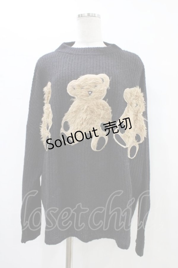 画像1: Candy Stripper / CANDY BEARS KNIT  ブラック H-25-10-02-046-PU-TO-KB-ZH (1)