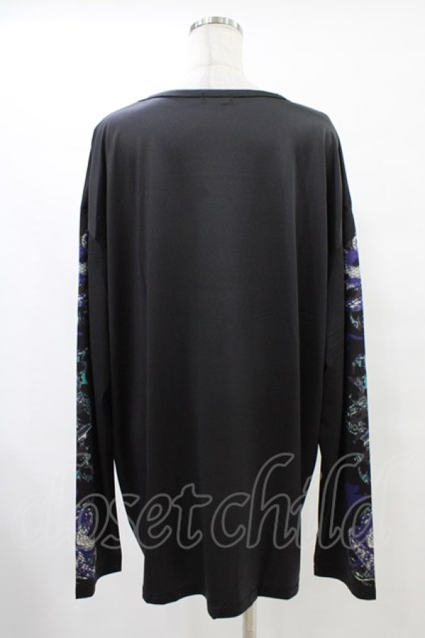 画像2: NieR Clothing / プリントLONG CUTSEW  黒 H-25-10-02-049-PU-TO-KB-ZH (2)