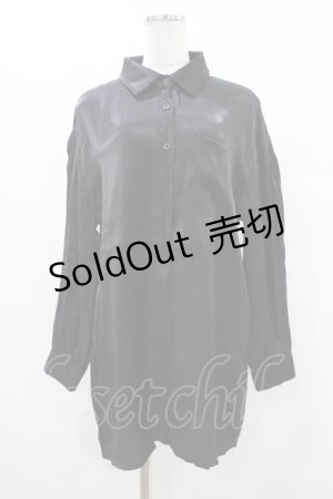 画像: NieR Clothing / ロングスリーブシャツ  黒 H-25-10-02-051-PU-BL-KB-ZH