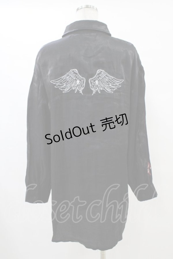 画像2: NieR Clothing / ロングスリーブシャツ  黒 H-25-10-02-051-PU-BL-KB-ZH (2)