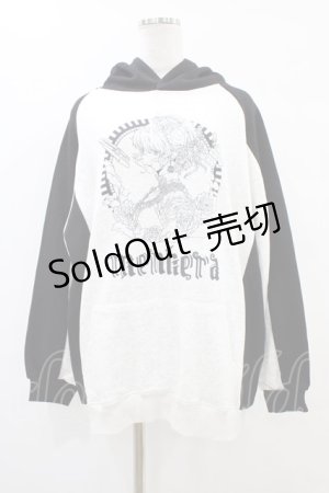画像: NieR Clothing / プリントプルパーカー  グレー×黒 H-25-10-02-053-PU-TO-KB-ZH