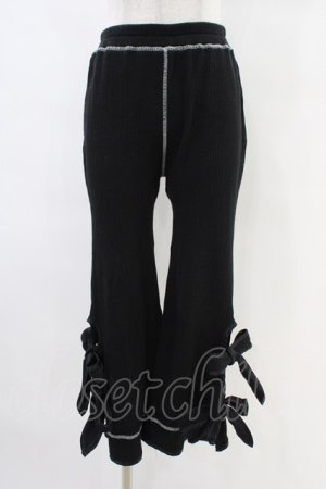 画像: Candy Stripper / PRECOCIOUS RIBBON RIB PANTS  ブラック H-25-10-02-008-PU-PA-KB-ZH