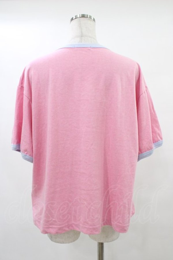 画像2: Candy Stripper / GOOD TIME RINGER TEE  PINK×LIGHT BLUE H-25-10-02-057-PU-TO-KB-ZT492 (2)