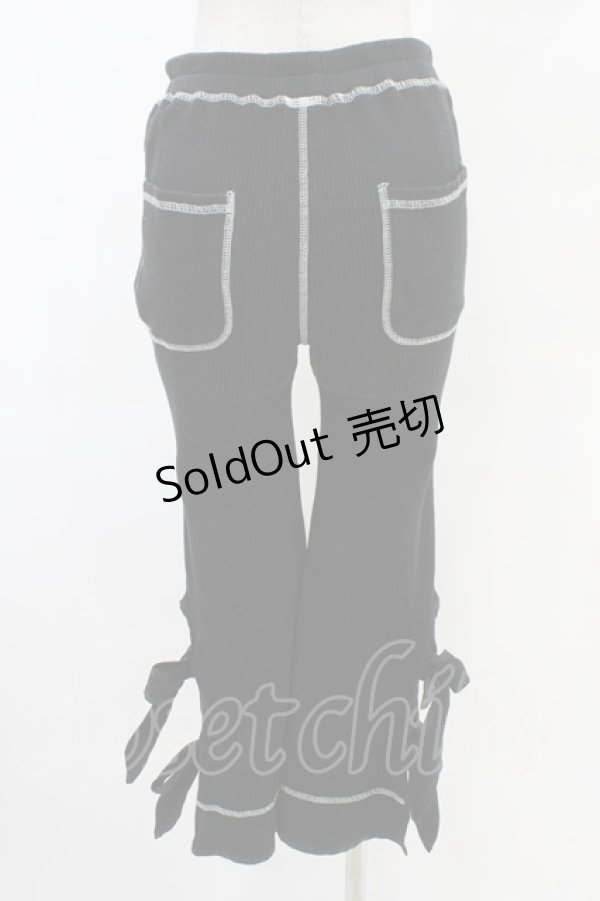 画像2: Candy Stripper / PRECOCIOUS RIBBON RIB PANTS  ブラック H-25-10-02-008-PU-PA-KB-ZH (2)