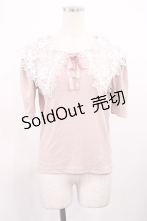 画像: melume / makiコラボ/レース襟プルオーバー M ピンク H-25-10-02-1006-LO-TO-NS-ZH