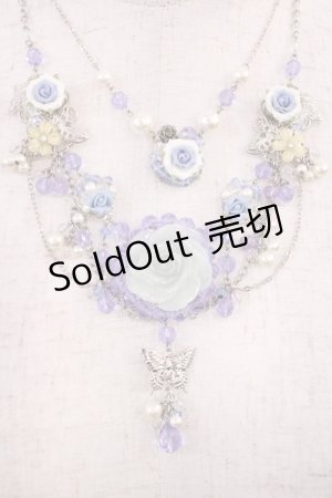 画像: axes femme / プリンセスローズネックレス  サックス H-25-10-02-1024-AX-AC-NS-ZH