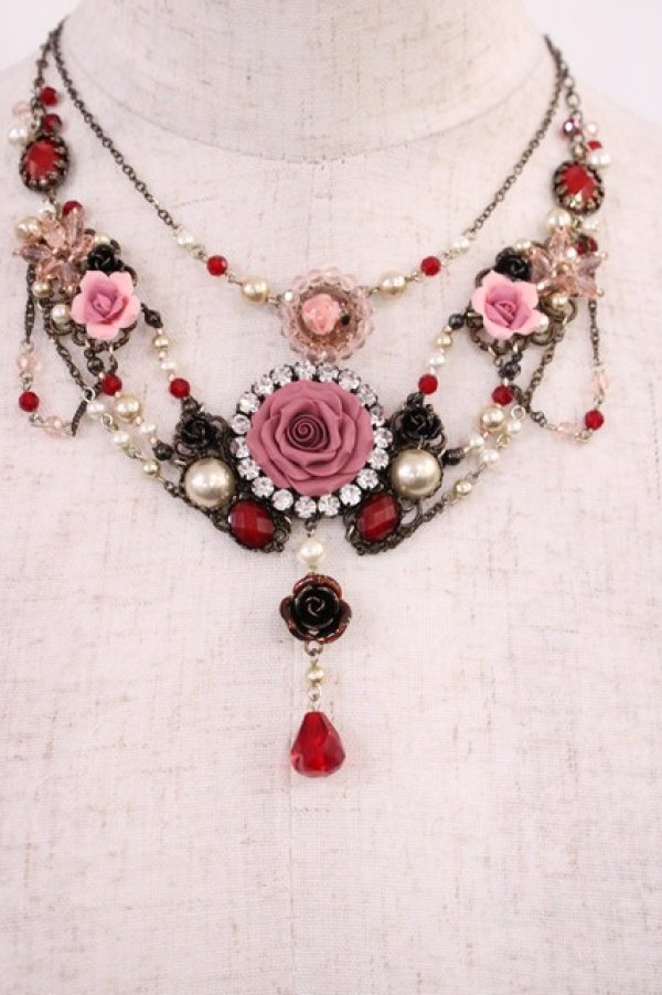 画像1: axes femme / プリンセスローズネックレス  Aゴールド H-25-10-02-1025-AX-AC-NS-ZH (1)