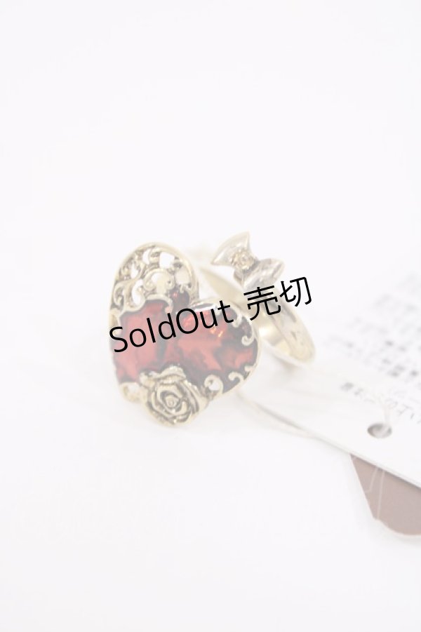 画像1: axes femme / ハート変形デザインリング  Aゴールド H-25-10-02-1028-AX-AC-NS-ZH (1)