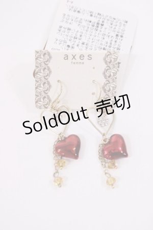 画像: axes femme / Wハートピアス  ゴールド H-25-10-02-1030-AX-AC-NS-ZH