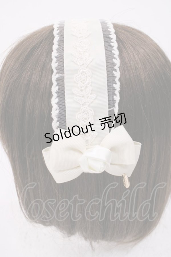 画像2: m petit by misako / AM*NIヘッドドレスA  生成り H-25-10-02-1037-LO-AC-NS-ZH (2)