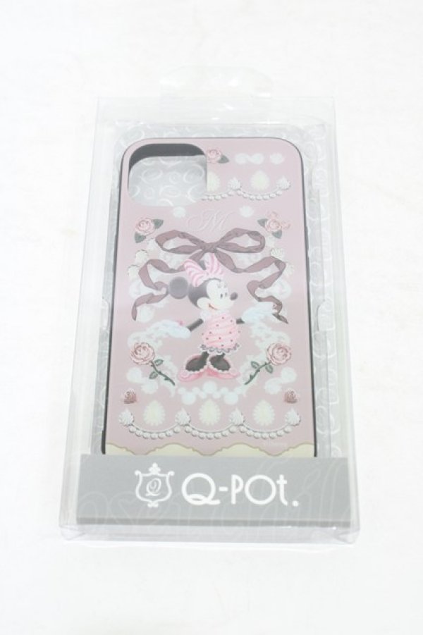 画像1: Q-pot. / ミニー/ヴィンテージケーキハードガラススマホケース iphone13  H-25-10-02-002-QP-ZA-KB-ZH (1)