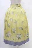 画像2: Jane Marple / Miss Daisyのタックスカート  イエロー×ラベンダー H-25-10-02-017-JM-SK-KB-ZH (2)