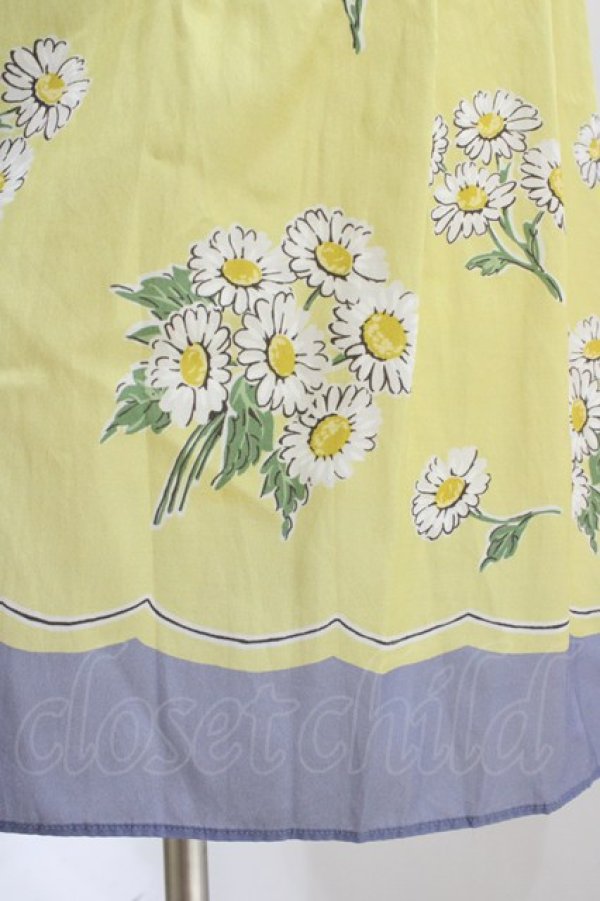 画像4: Jane Marple / Miss Daisyのタックスカート  イエロー×ラベンダー H-25-10-02-017-JM-SK-KB-ZH (4)