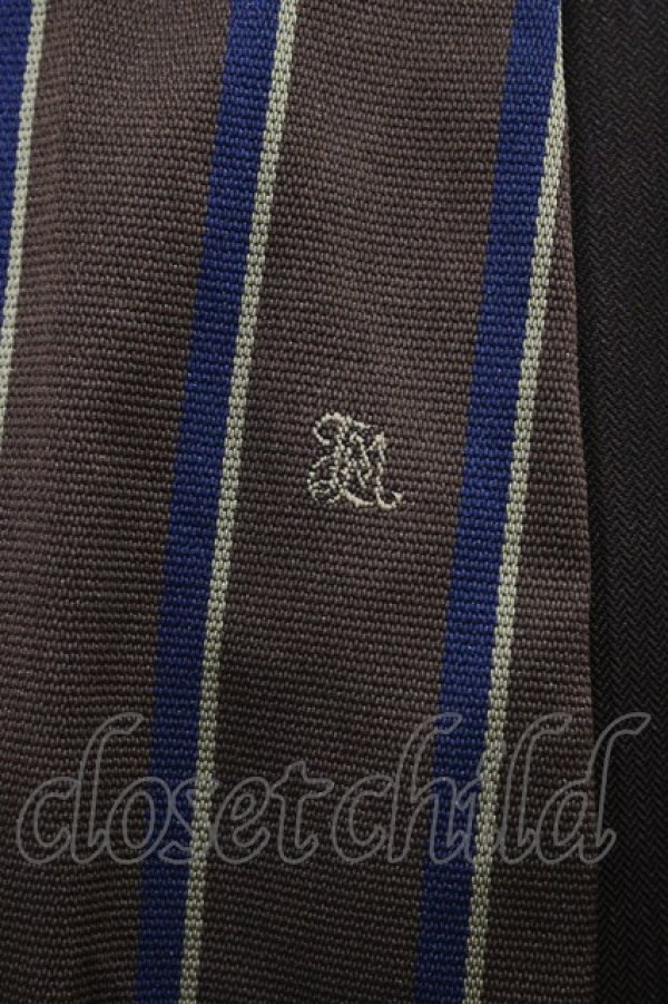 画像4: Jane Marple / Regimental stripe ribbon tie skirt  ブラウン H-25-10-02-018-JM-SK-KB-ZH (4)