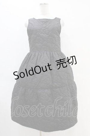 画像: Candy Stripper / FLOWERING QUILTING DRESS  ブラック H-25-10-02-019-PU-OP-KB-ZH