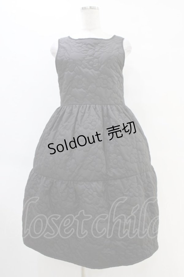 画像1: Candy Stripper / FLOWERING QUILTING DRESS  ブラック H-25-10-02-019-PU-OP-KB-ZH (1)