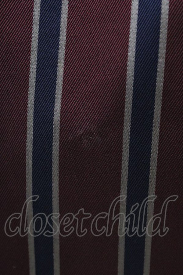 画像3: Jane Marple / レジメンタルストライプジャンパースカート  ボルドー H-25-10-02-020-JM-OP-KB-ZH (3)