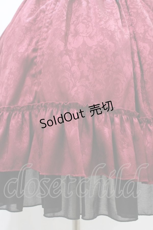画像5: ATELIER PIERROT / Bustle Corset Dress[Rose Jacquard]  ボルドー H-25-10-03-034-EL-OP-KB-ZH (5)