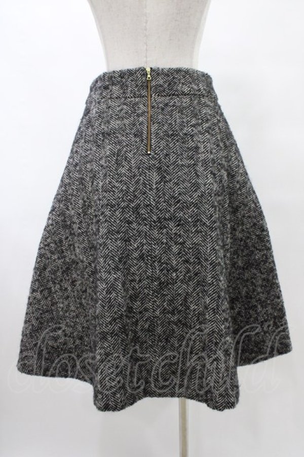 画像2: Jane Marple Dans Le Salon / ヘリンボーンウールスカート  グレー H-25-10-03-040-JM-SK-KB-ZH (2)
